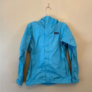 Patagonia Jacket Women’s XS Blue Full Zip Torrentshell Hooded Rain Windbreaker